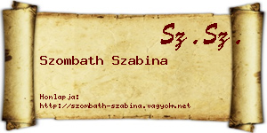 Szombath Szabina névjegykártya