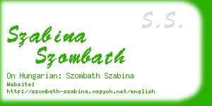 szabina szombath business card